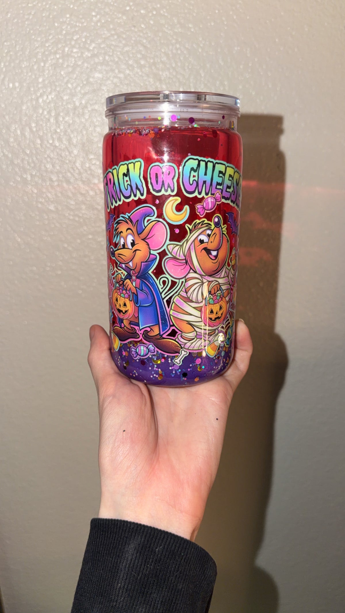 Trick or cheese dual lava tumbler