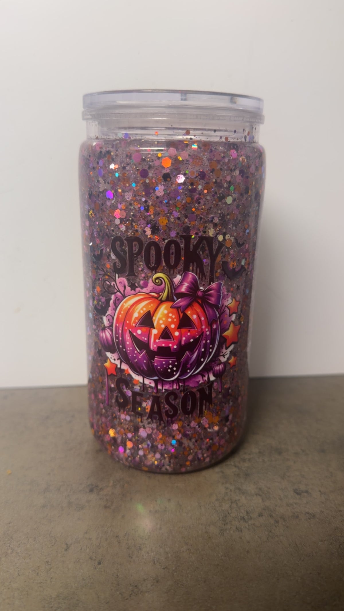 Glow in the dark Spooky season tumbler