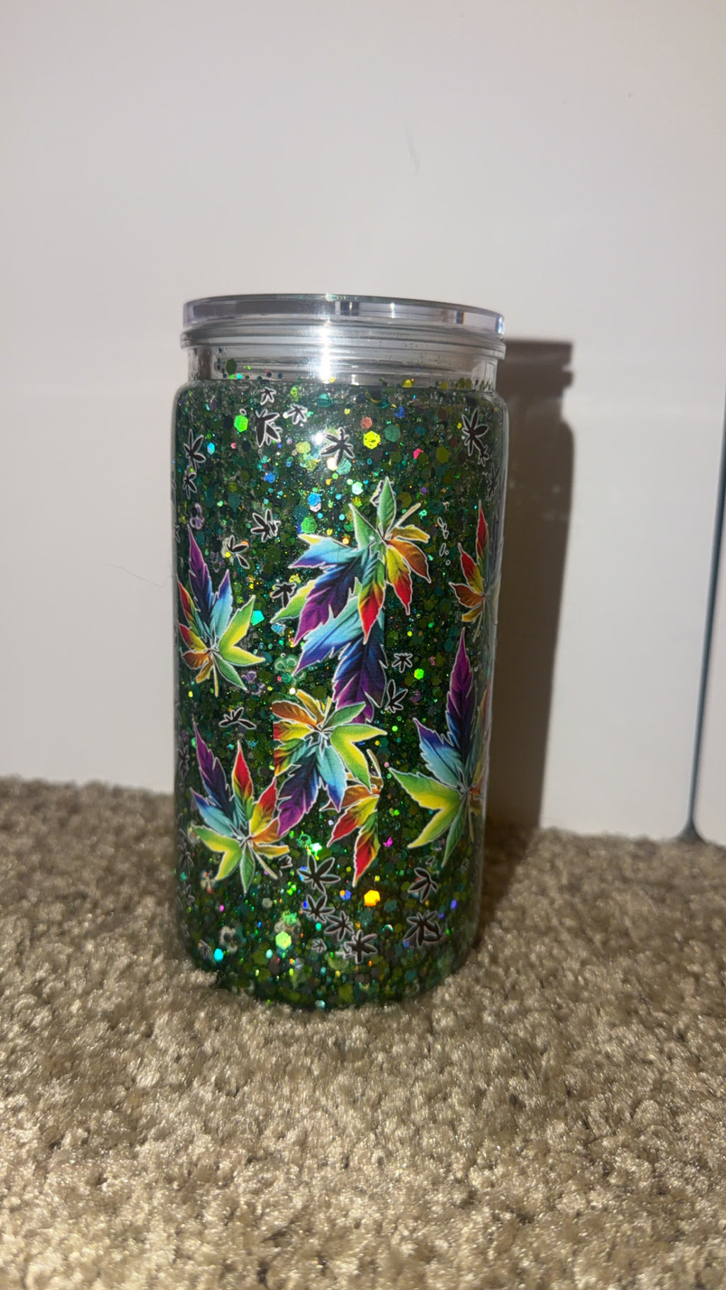 Wake & bake snowglobe tumbler
