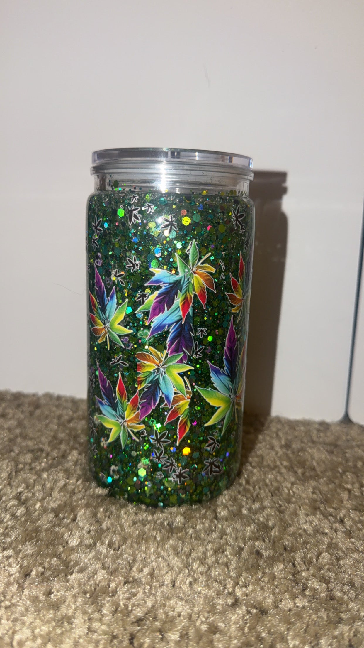 Wake & bake snowglobe tumbler