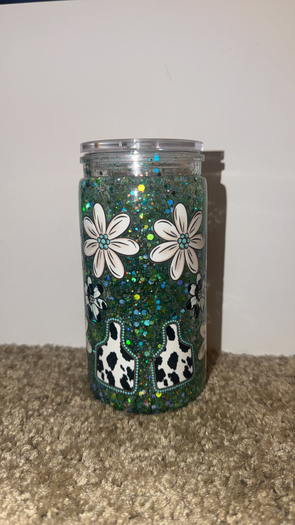 Salty heifer snowglobe tumbler
