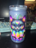 Pumpkin kitty cateye tumbler