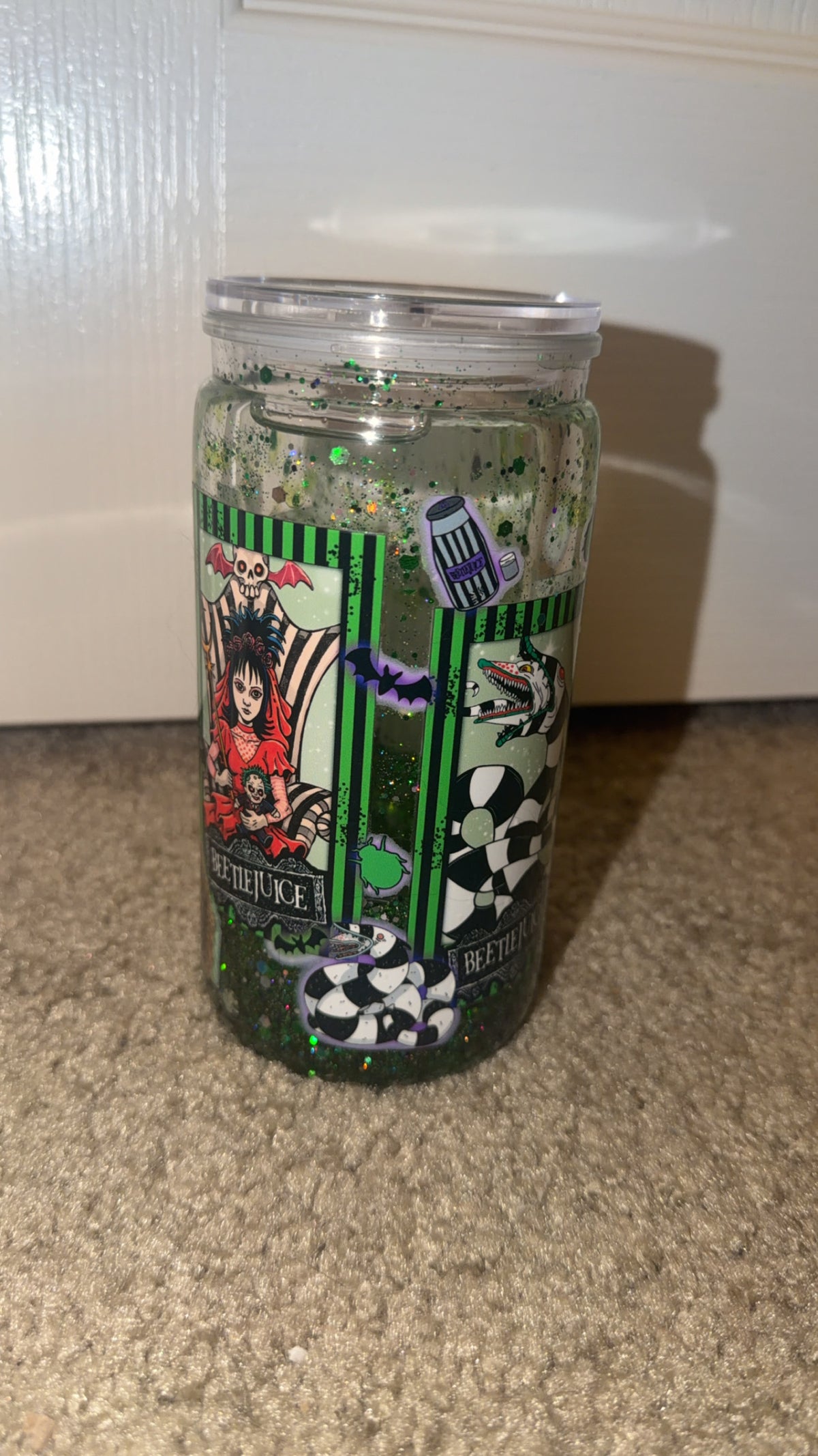 Green lava beetlejuice tumbler