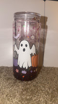 Pink Lava drip ghostie tumbler