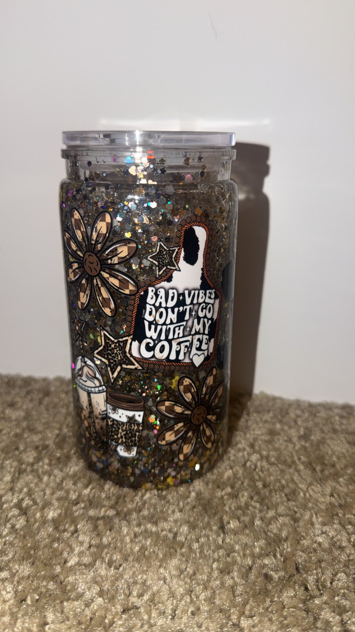 Bad vibes Snowglobe tumbler