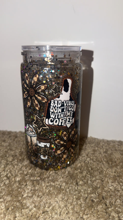 Bad vibes Snowglobe tumbler