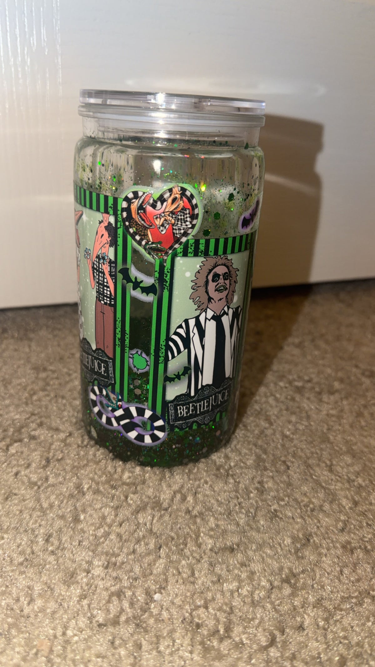 Green lava beetlejuice tumbler