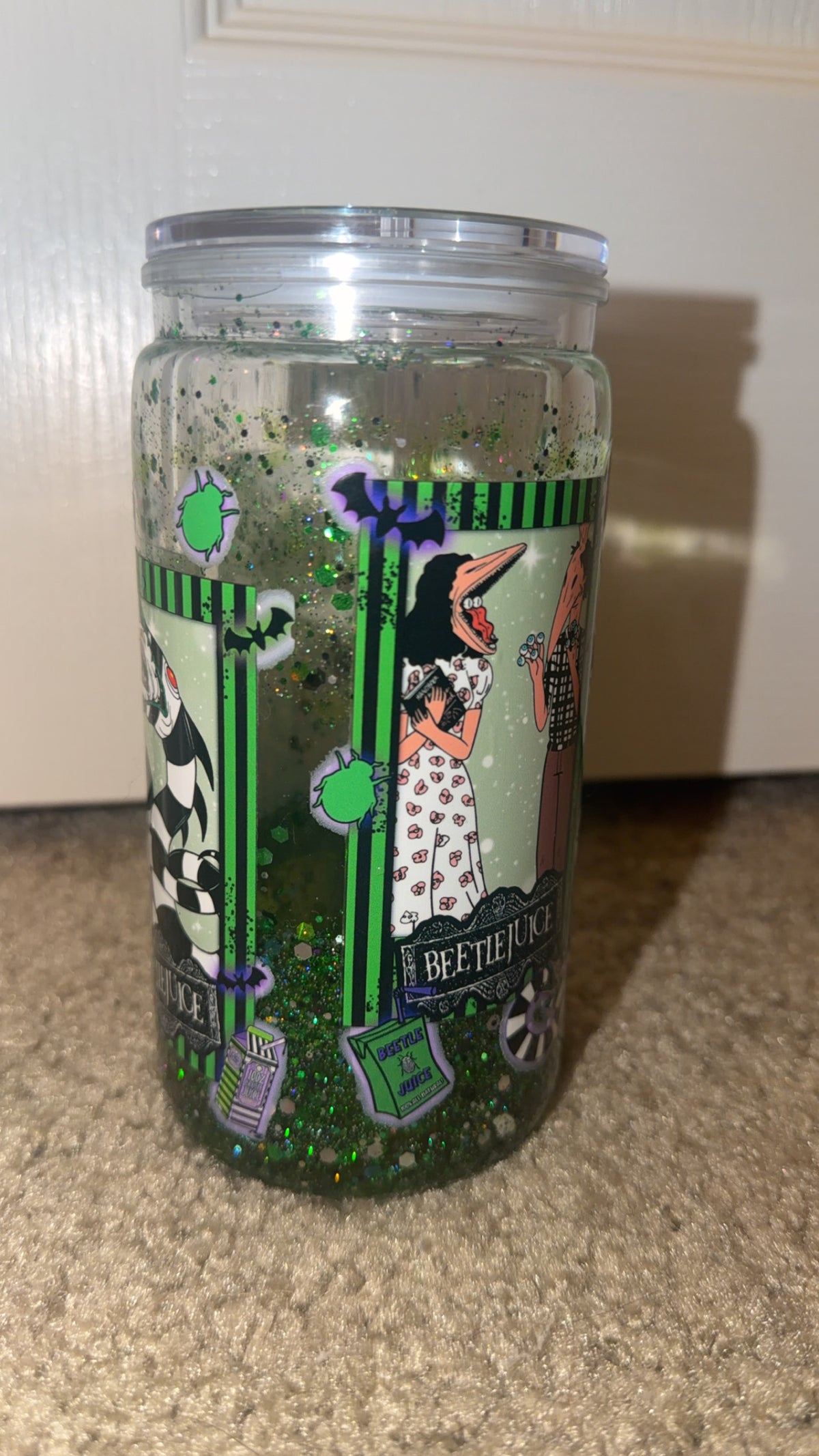 Green lava beetlejuice tumbler