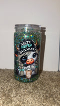 Salty heifer snowglobe tumbler