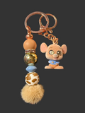 Flocked roo keychain 273