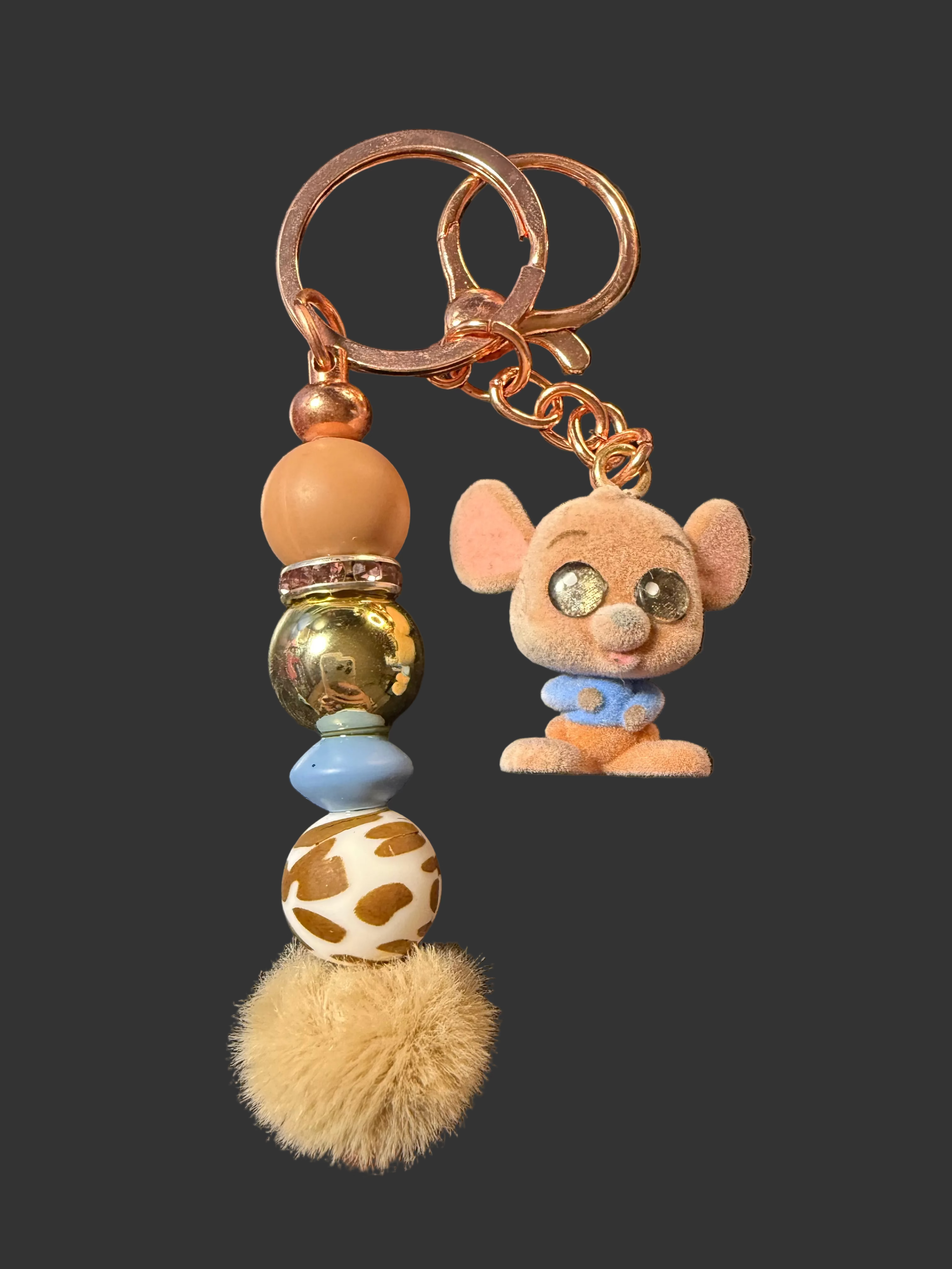 Flocked roo keychain 273
